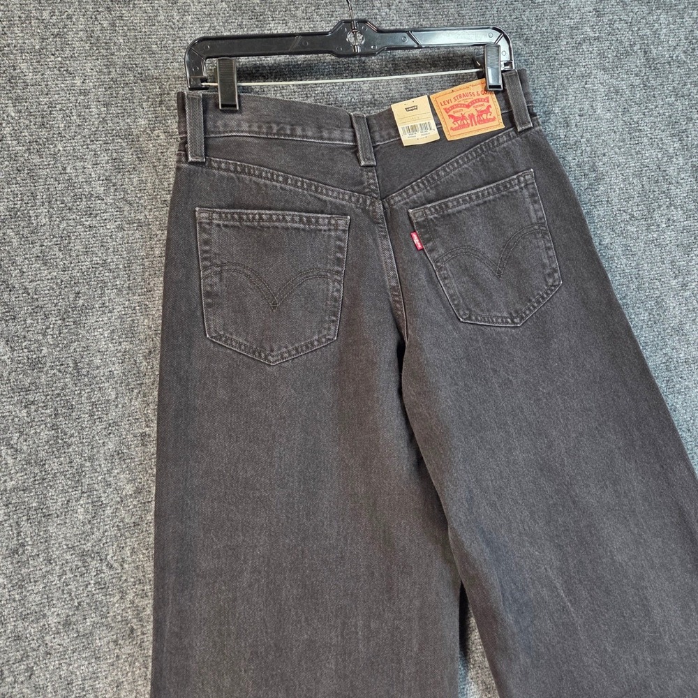Levi's 94 Baggy Jeans Women's 28x31 Black Wide Leg High Rise 100% Cotton NWT - Picture 10 of 13